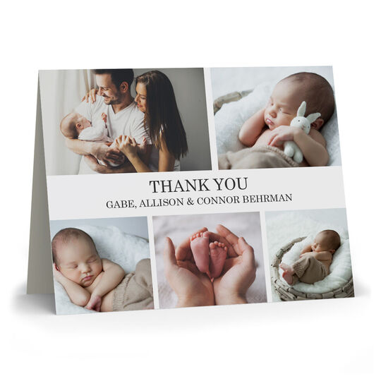 Thank You Multi Photo Folded Note Cards